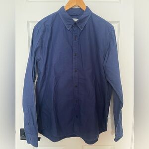 Outerknown Blue Cotton Button-Down Shirt